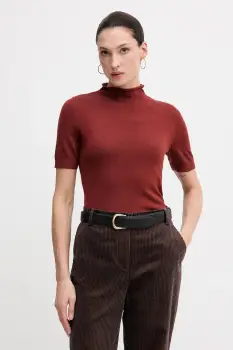 Sisley pulover din amestec de lana culoarea negru, cu turtleneck, 11BAM105P imagine