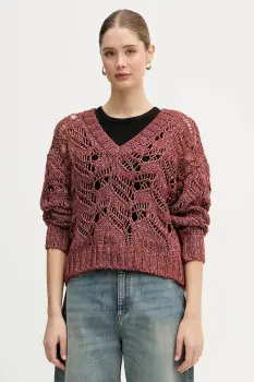 Sisley pulover din amestec de lana culoarea rosu, 1H5BL401E imagine