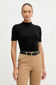 Sisley pulover din amestec de lana culoarea rosu, cu turtleneck, 11BAM105P imagine