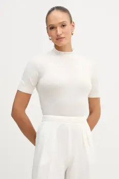 Sisley pulover din amestec de lana culoarea rosu, cu turtleneck, 11BAM105P imagine