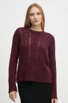 Sisley pulover din amestec de lana femei, culoarea bordo, light, 1342M105E imagine