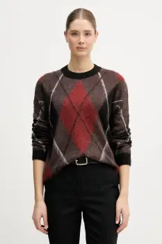 Sisley pulover din amestec de mohair culoarea maro, light, 1TQ1L106Z imagine