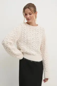 Sisley pulover femei, culoarea bej, 145YM105A imagine