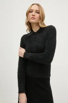 Sisley pulover femei, culoarea negru, 19VBM300B imagine