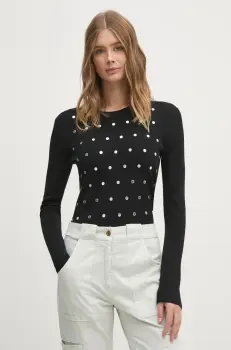 Sisley pulover femei, culoarea negru, light, 1MNPM105J imagine