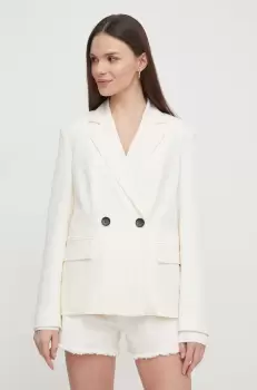 Sisley sacou culoarea bej, cu doua randuri de nasturi, neted imagine