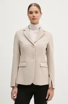 Sisley sacou culoarea bej, un singur rand de nasturi, neted, 24Q5LW02Q imagine