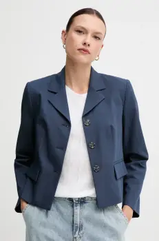 Sisley sacou culoarea bleumarin, un singur rand de nasturi, cu imprimeu, 290TLW02W imagine