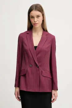 Sisley sacou culoarea bordo, cu doua randuri de nasturi, cu imprimeu, 24QVLW03B imagine