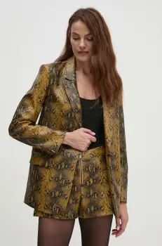 Sisley sacou culoarea galben, un singur rand de nasturi, modelator, 2S6VLW029 imagine