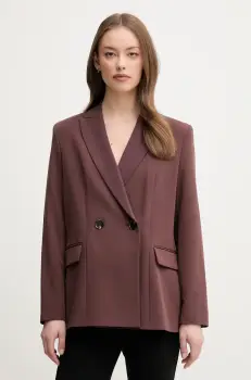 Sisley sacou culoarea maro, cu doua randuri de nasturi, uni, 2KVXLW02R imagine