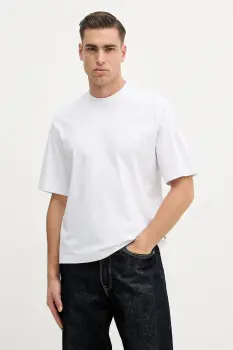 Sisley tricou din bumbac culoarea alb, uni, 3UYBS104T imagine