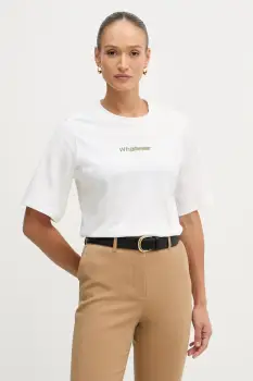 Sisley tricou din bumbac culoarea bej, 3I1XL107Y imagine