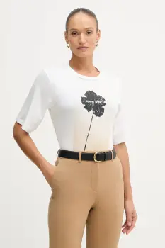 Sisley tricou din bumbac culoarea bej, 3I1XL107Y imagine