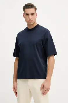 Sisley tricou din bumbac culoarea bleumarin, uni, 3UYBS104T imagine