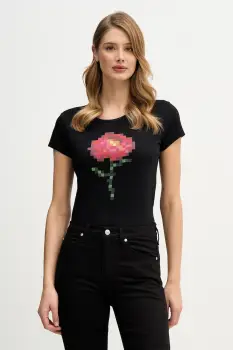 Sisley tricou din bumbac culoarea negru, 3I1XL107Z imagine