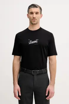 Sisley tricou din bumbac culoarea negru, cu imprimeu, 3I1XS104O imagine