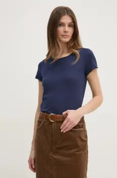 Sisley tricou femei, culoarea albastru marin imagine