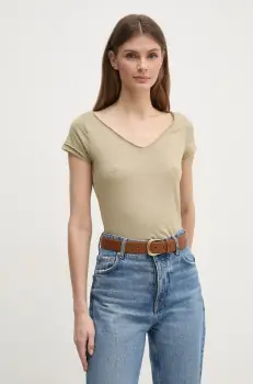 Sisley tricou femei, culoarea verde imagine