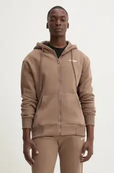 Sixth June bluza barbati, culoarea bej, cu gluga, cu imprimeu, 25326 imagine