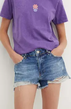 Sixth June pantaloni scurti jeans femei, neted, high waist imagine