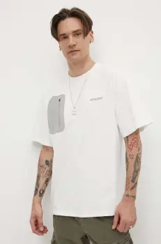 Sixth June tricou din bumbac barbati, culoarea alb, neted imagine