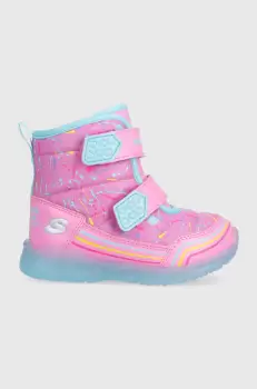 Skechers cizme de iarna copii culoarea roz imagine