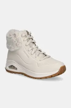 Skechers cizme de iarna culoarea bej imagine