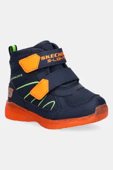Skechers cizme de iarna pentru copii ILLUMI-BRIGHTS - SPLASH BEAMS culoarea bleumarin, 407613N imagine