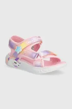 Skechers sandale copii UNICORN DREAMS SANDAL MAJESTIC BLISS culoarea roz imagine