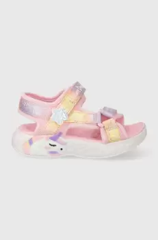 Skechers sandale copii UNICORN DREAMS SANDAL MAJESTIC BLISS culoarea roz imagine