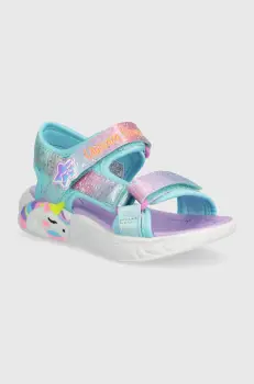 Skechers sandale copii UNICORN DREAMS SANDAL MAJESTIC BLISS culoarea turcoaz imagine