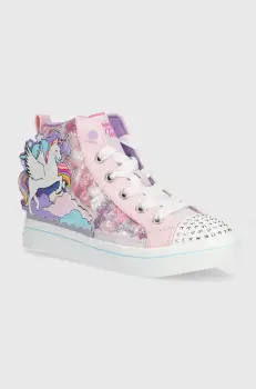 Skechers tenisi copii TWI-LITES 2.0 ENCHANTED UNICORN culoarea roz imagine