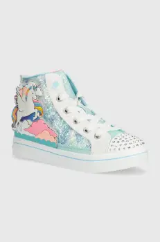 Skechers tenisi copii TWI-LITES 2.0 ENCHANTED UNICORN culoarea turcoaz imagine