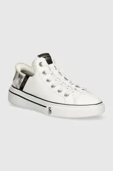 Skechers tenisi de piele SKECHERS X SNOOP DOGG barbati, culoarea alb imagine