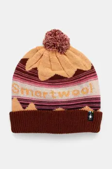 Smartwool caciula din amestec de lana culoarea portocaliu, din tricot gros imagine