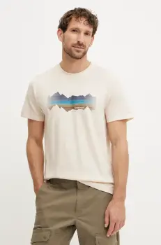 Smartwool tricou sport culoarea bej, cu imprimeu, SW002763 imagine