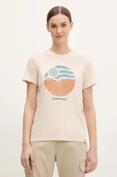 Smartwool tricou sport culoarea bej, SW002391 imagine