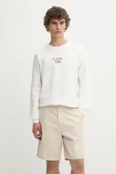 Solid hanorac de bumbac PARLY culoarea alb, cu imprimeu, 21108642 114201 imagine