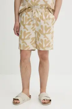 Solid pantaloni scurti culoarea bej, 21108564 imagine