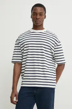 Solid tricou din bumbac OLEK barbati, culoarea alb, modelator, 21108551.194010 imagine