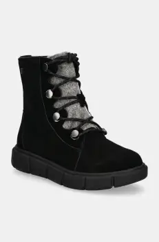 Sorel botine SOREL EXPLORER III JOAN femei, culoarea negru, cu toc plat, izolat, 2077951011 imagine