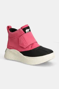 Sorel cizme de iarna pentru copii din piele intoarsa TODDLER OUT N ABOUT culoarea roz, 2088661 imagine