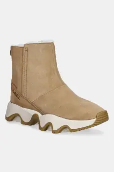 Sorel cizme de zapada din piele intoarsa KINETIC IMPACT SHORT BOOT culoarea maro, 2111921253 imagine