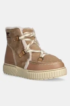 Sorel cizme de zapada din piele intoarsa ONA AVE ALPINE BOOT WP culoarea maro, 2088311226 imagine
