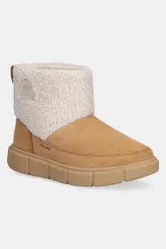 Sorel cizme de zapada din piele intoarsa SOREL EXPLORER III SLIP-ON COZY WP culoarea maro, 2079341252 imagine