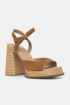 Souliers Martinez sandale cu toc din piele intoarsa GRACIA imagine