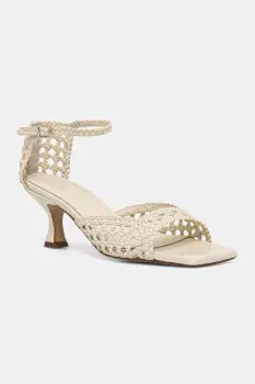 Souliers Martinez sandale cu toc jos din piele VERONICA imagine