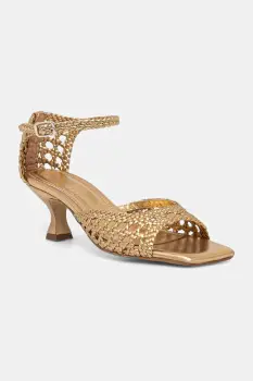 Souliers Martinez sandale cu toc jos din piele VERONICA imagine