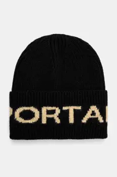 Sportalm caciula de lana culoarea negru, de lana, din tesatura neteda, 1819809716 imagine